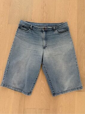 Dickies blue denim long shorts (jorts)